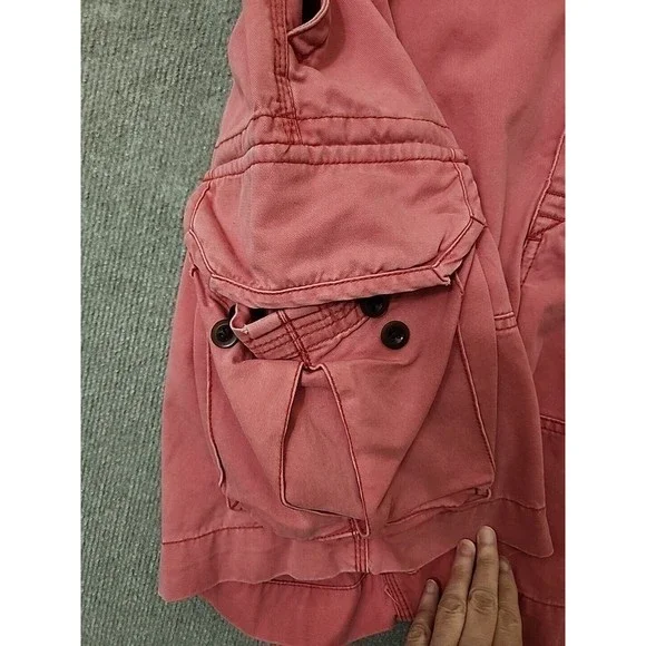 Polo Ralph Lauren Cargo Shorts Mens 32 Pink Relaxed Fit Hiking Heavyweight - Picture 2 of 8